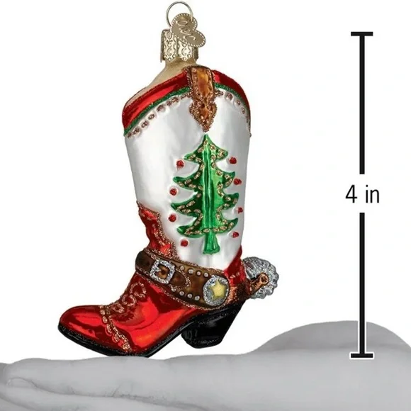 New Old World Christmas Holiday Boot Ornament - Picture 6 of 7